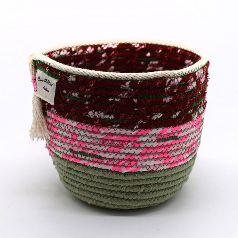 Small Basket in Pink and Green
