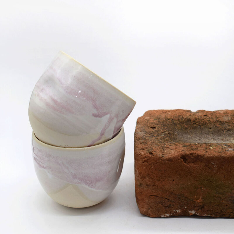 Ceramic Dimple Tumbler in Pink
