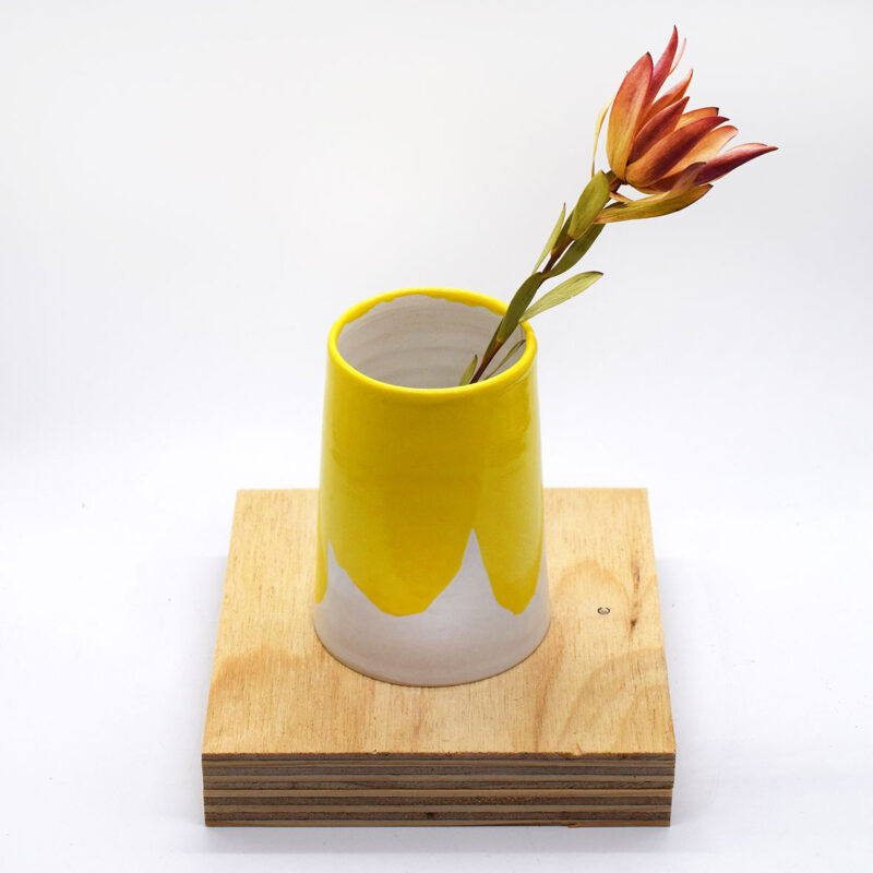 Waterfall Vase in Yellow